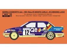 Decal – Ford Sierra Cosworth 4x4 - 1991 Rallye Monte Carlo #12-  missing logo Ford 1/24